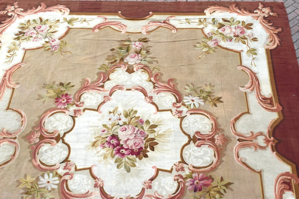 Antique French Aubusson large carpet 472x396cm View VII