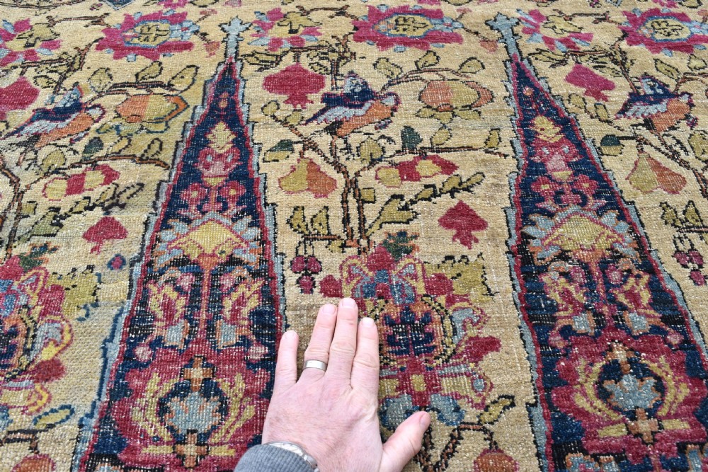 very large and early Kermanshah carpet  625x380cm View V