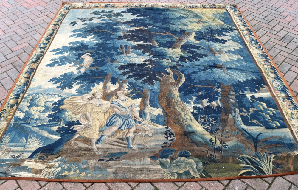Antique Flemish tapestry late 17th century 270x250cm