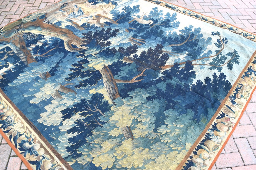 Antique Flemish tapestry late 17th century 270x250cm View V