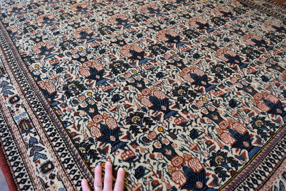 An old Qum rug 209x144cm View V