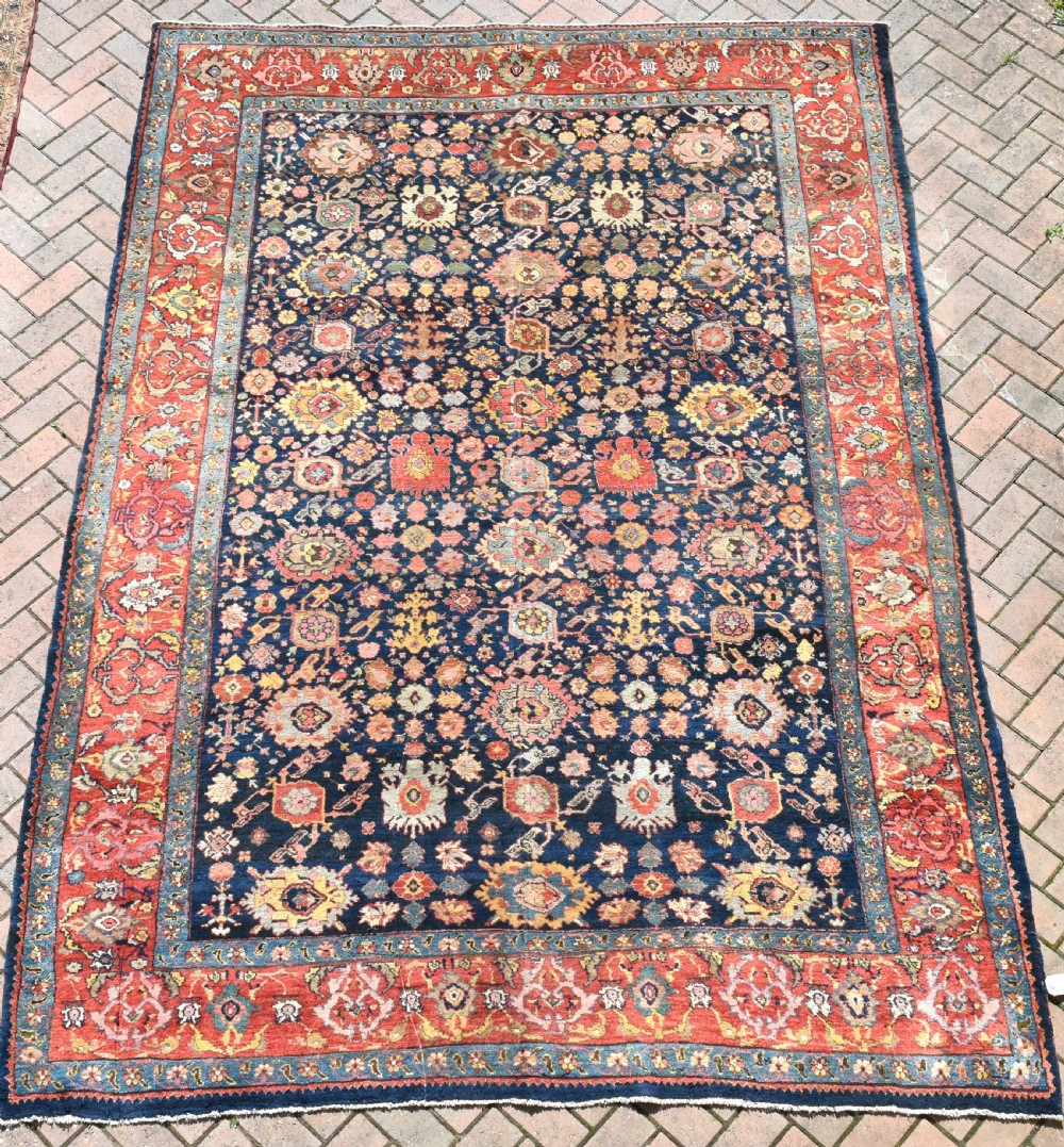 Antique roomsize Garrus Bijar carpet 231x328cm
