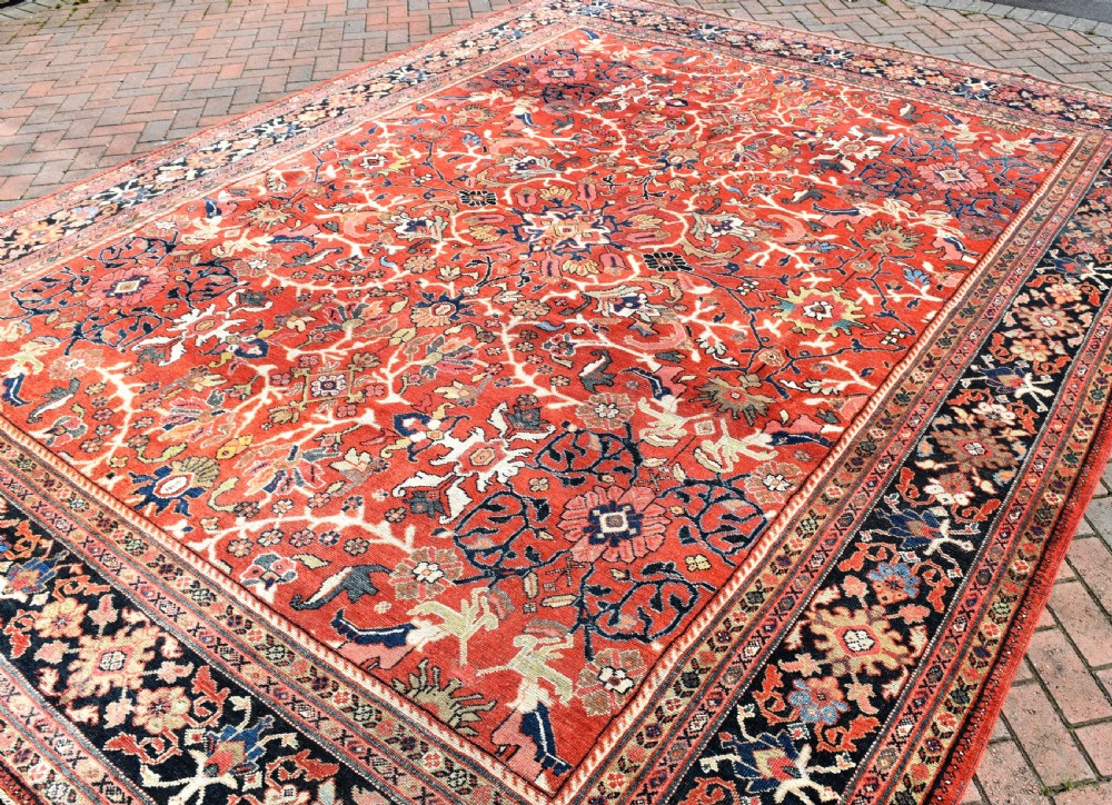 Antique roomsize Mahal carpet 410x318cm View V