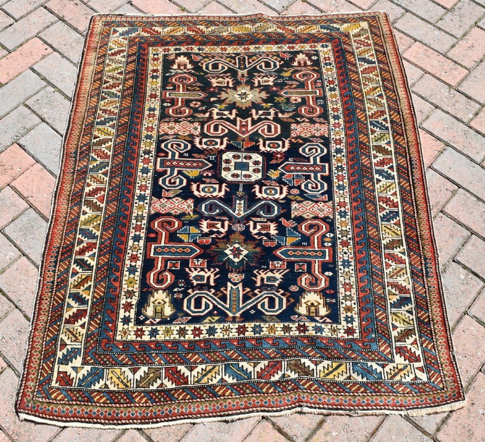 Antique Caucasian Perepedil rug 126x98cm View II