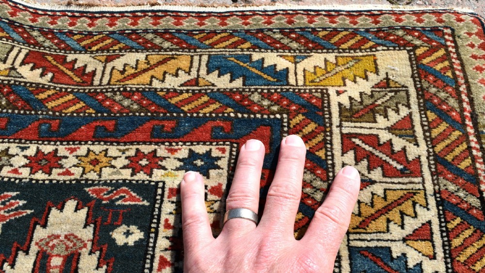 Antique Caucasian Perepedil rug 126x98cm View V