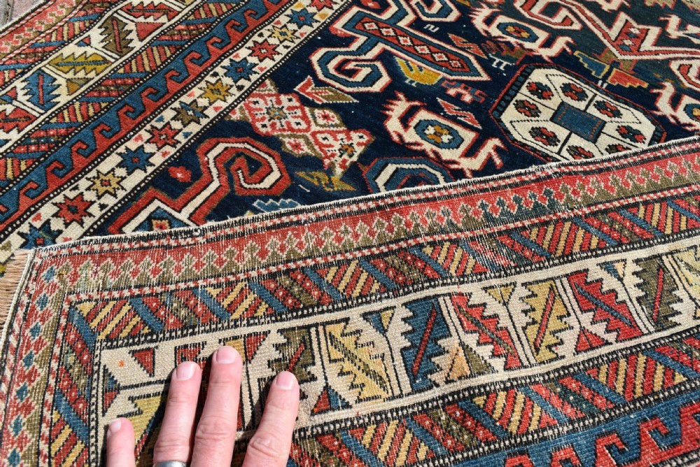 Antique Caucasian Perepedil rug 126x98cm View VII