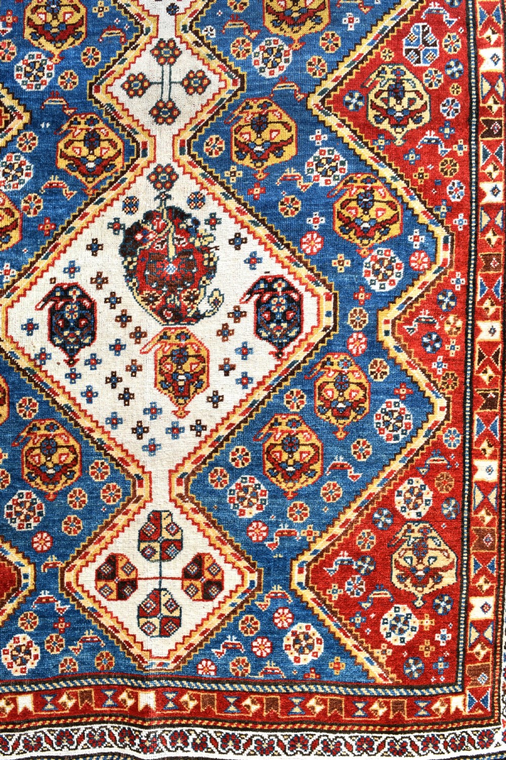 Fine antique Qasgai tribal rug 188x104cm View II