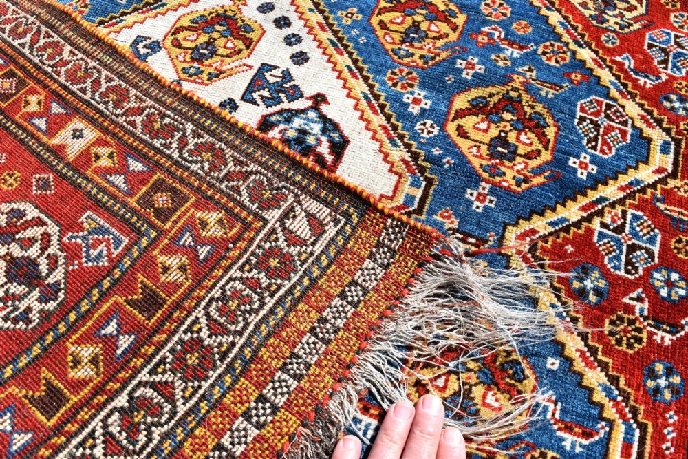 Fine antique Qasgai tribal rug 188x104cm View V