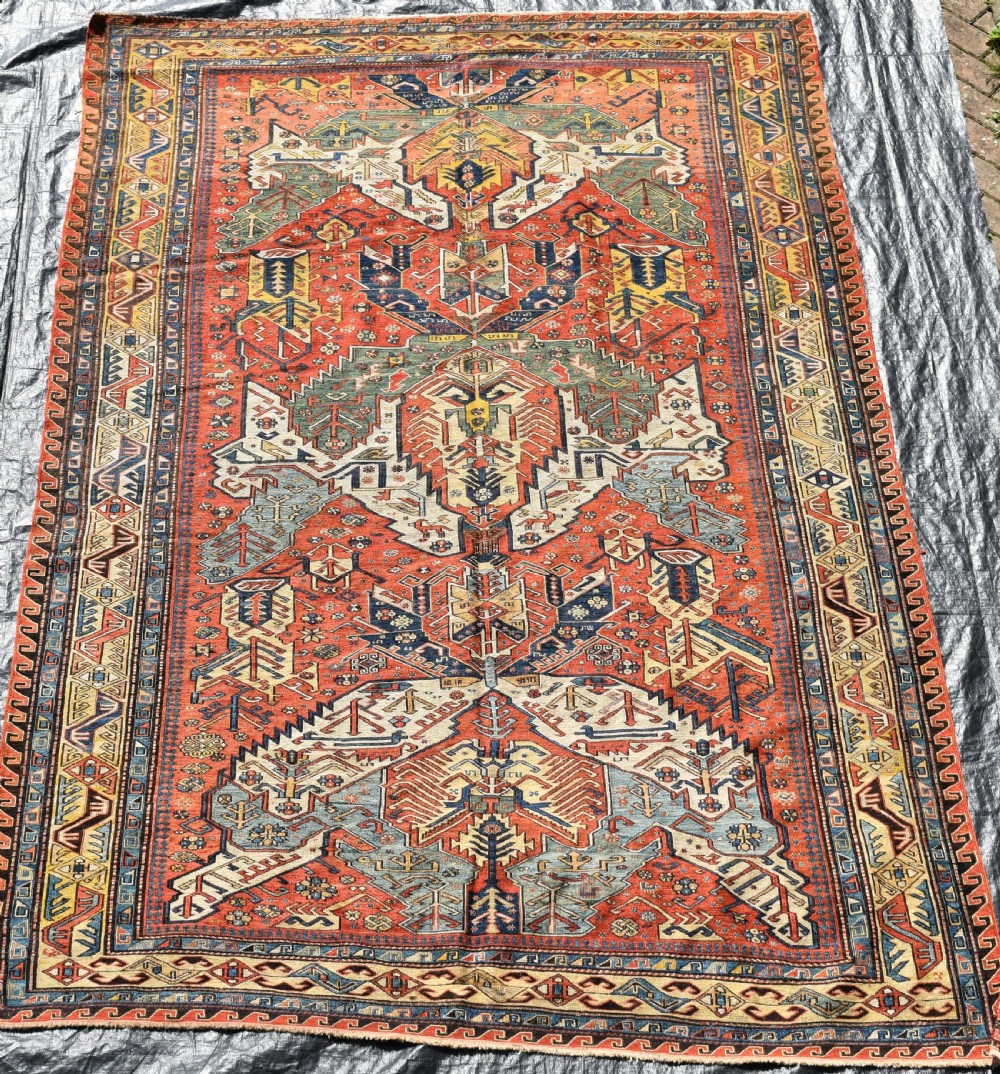 Antique Caucasian Dragon Sumak carpet 298x201cm