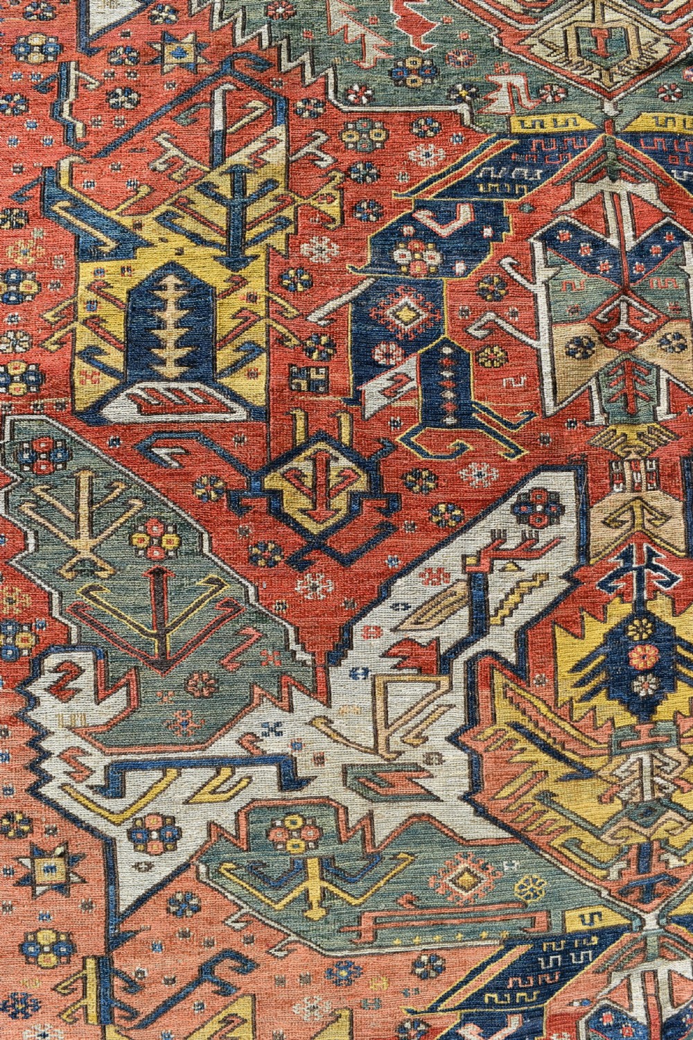 Antique Caucasian Dragon Sumak carpet 298x201cm View II