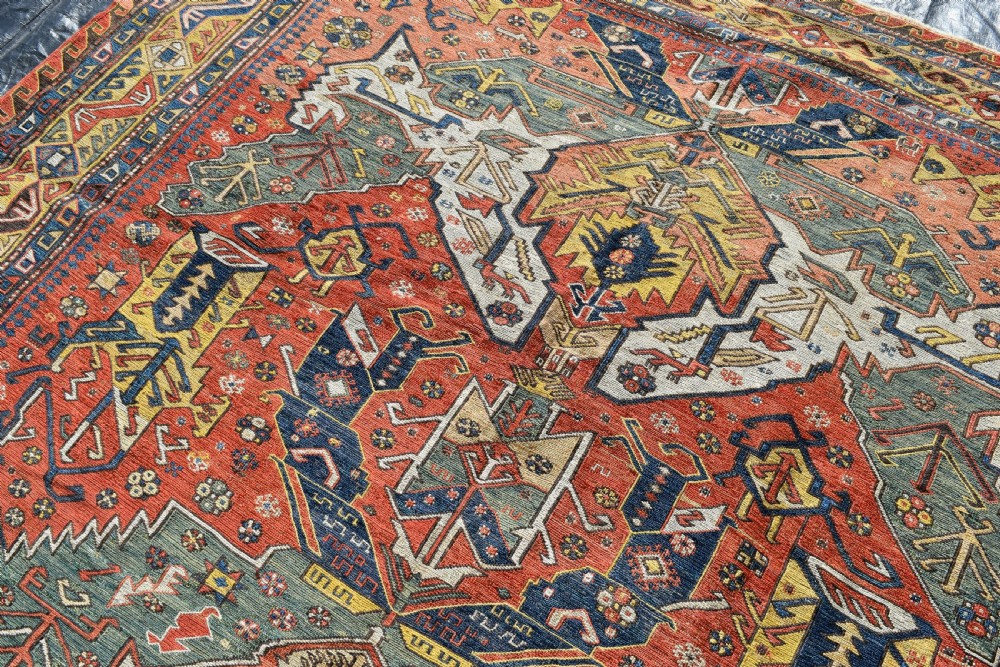 Antique Caucasian Dragon Sumak carpet 298x201cm View VIII