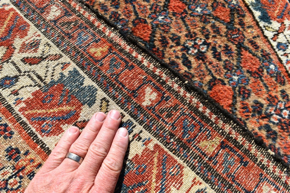 A very long and narrow antique Persian Hamadan runner 641x85cm View V