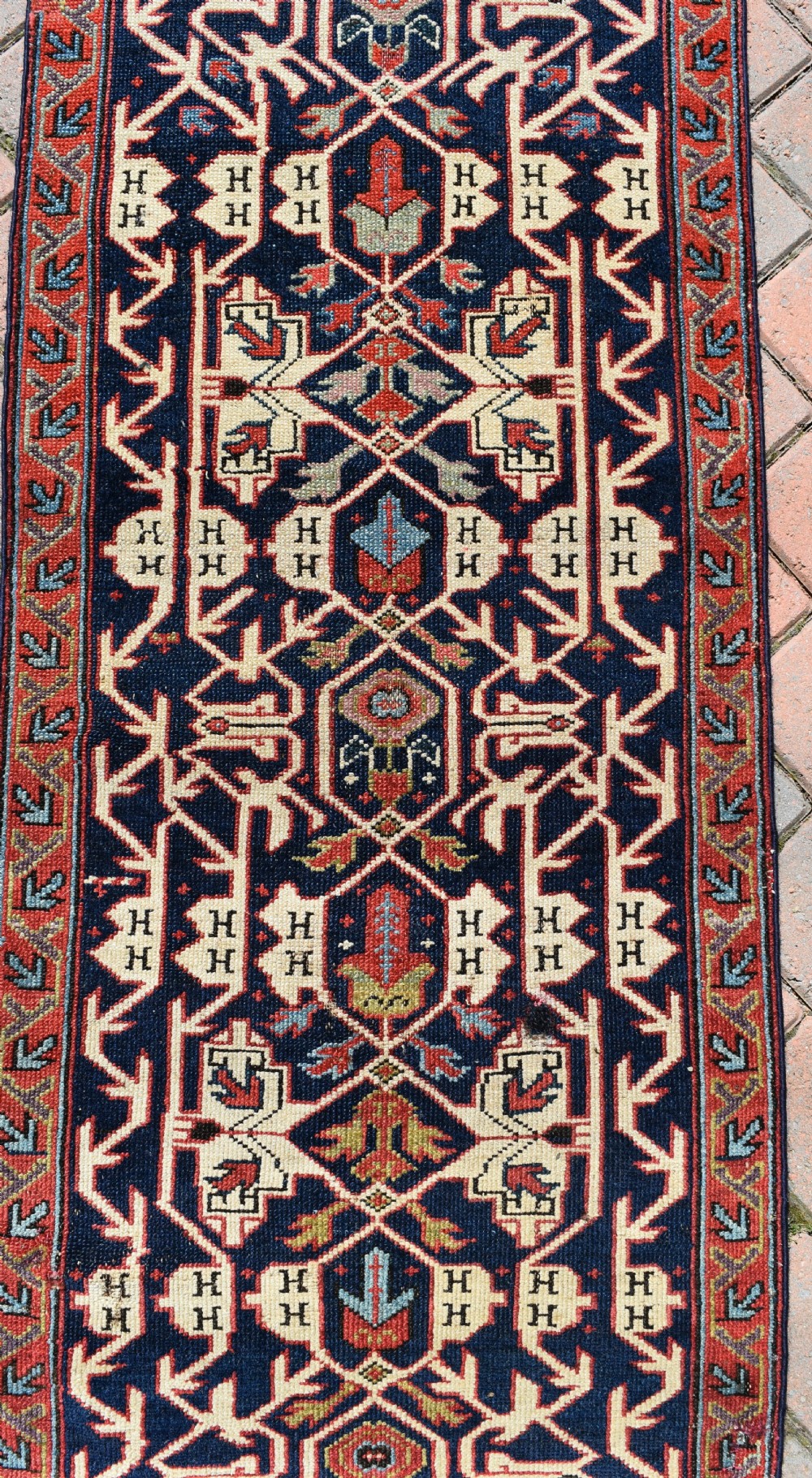 Early very narrow Kurdish runner fragment 450x54cm View III