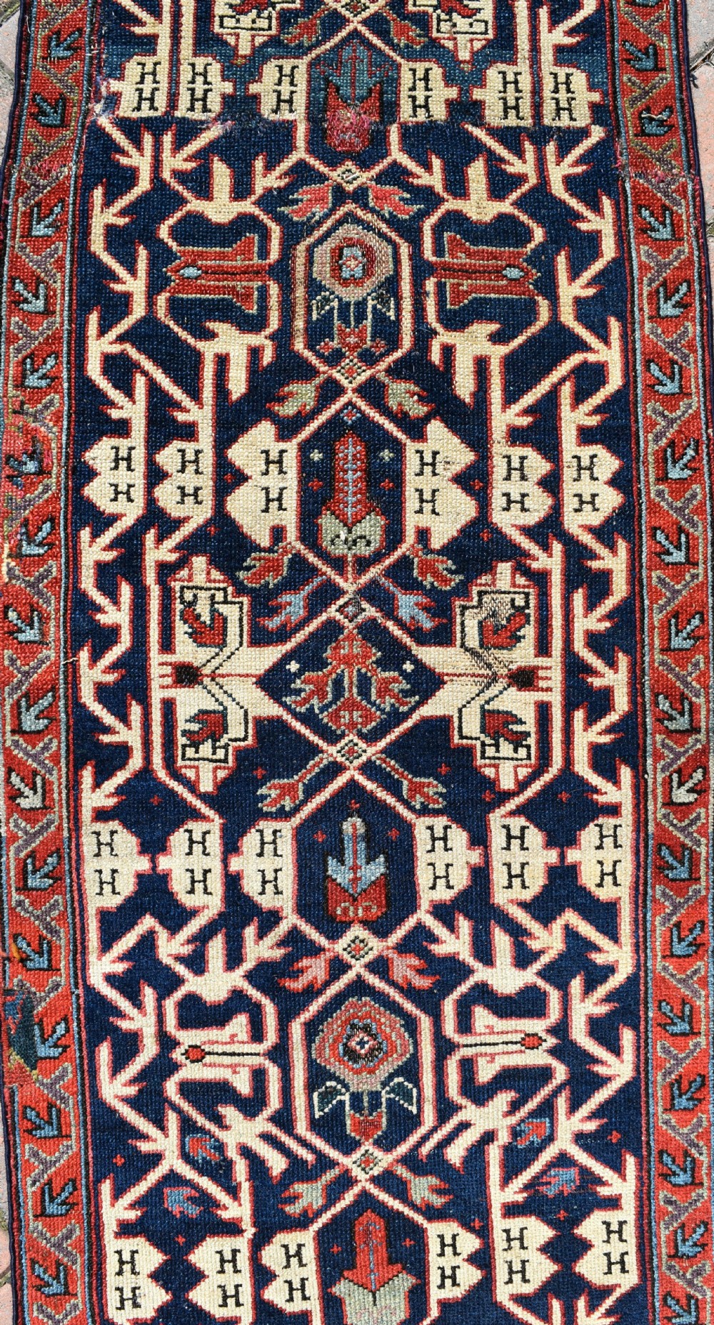 Early very narrow Kurdish runner fragment 450x54cm View IV