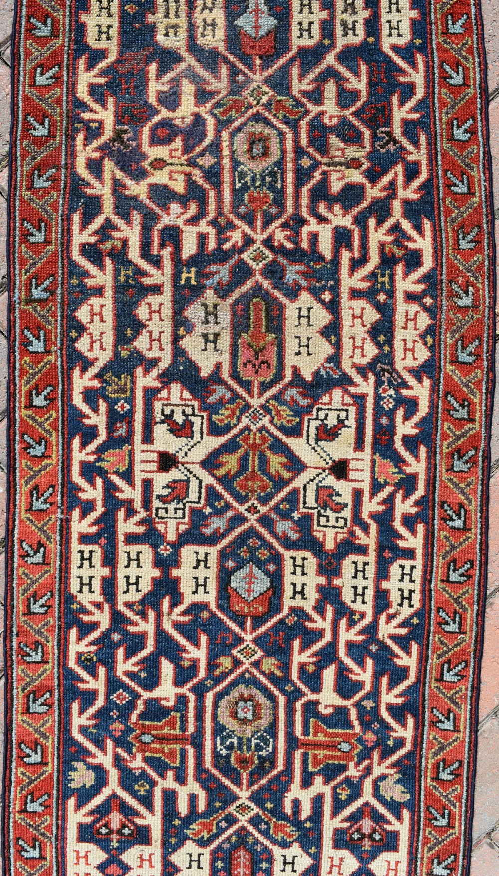 Early very narrow Kurdish runner fragment 450x54cm View VI
