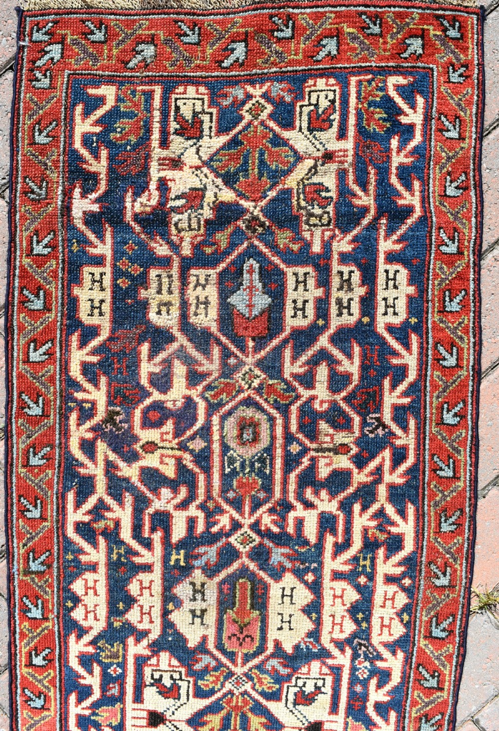 Early very narrow Kurdish runner fragment 450x54cm View VII