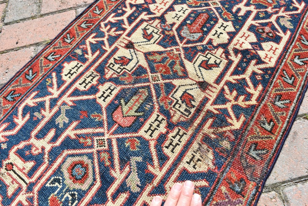 Early very narrow Kurdish runner fragment 450x54cm View IX