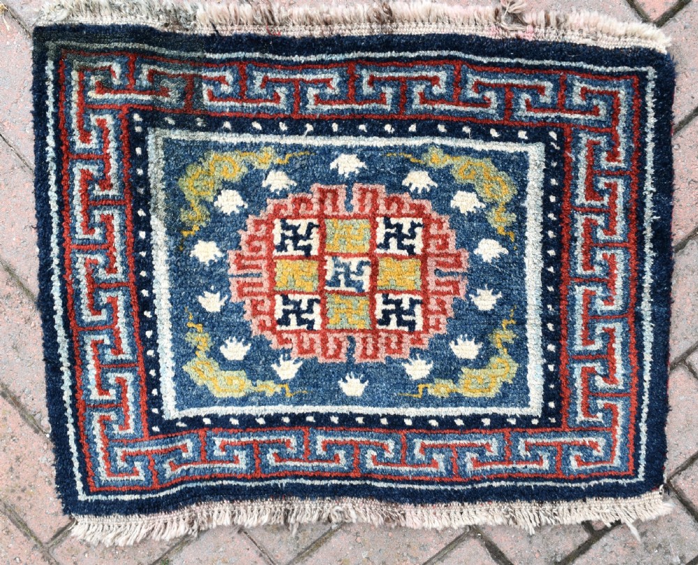 Antique Tibetan meditation mat 68x53cm