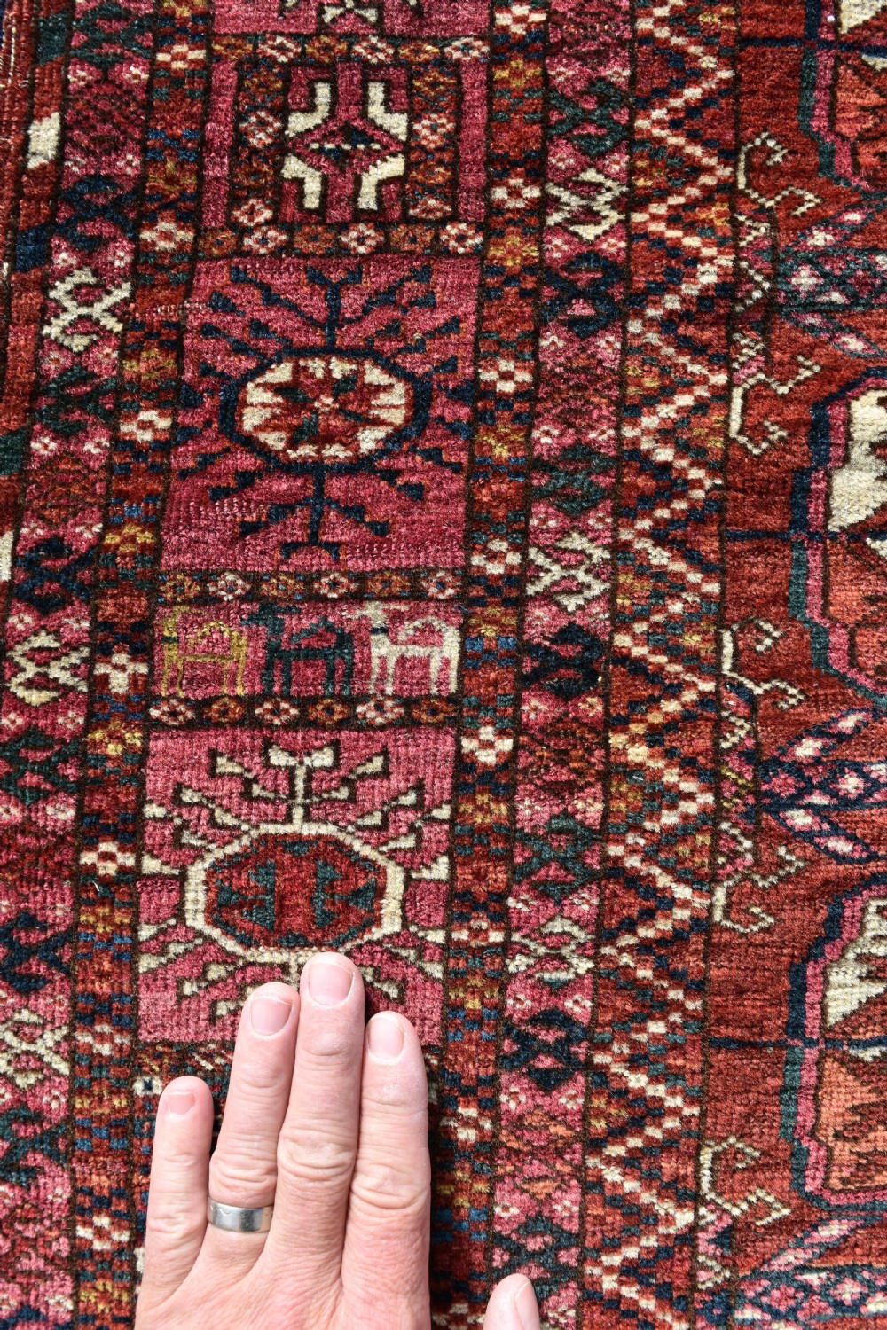 Fine antique Tekke Turkman rug 167x110cm View VI