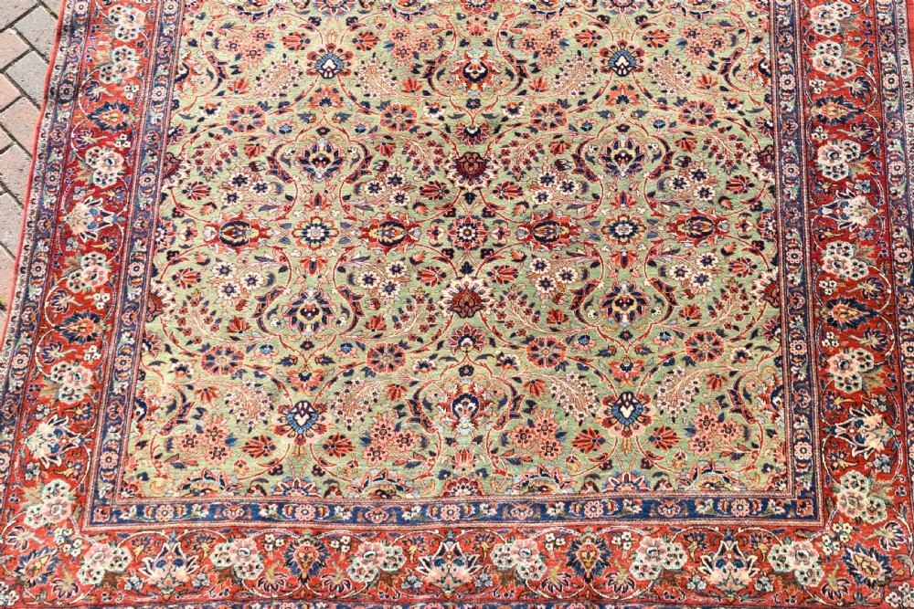 Antique Green ground Kashan carpet 304x212cm View VIII