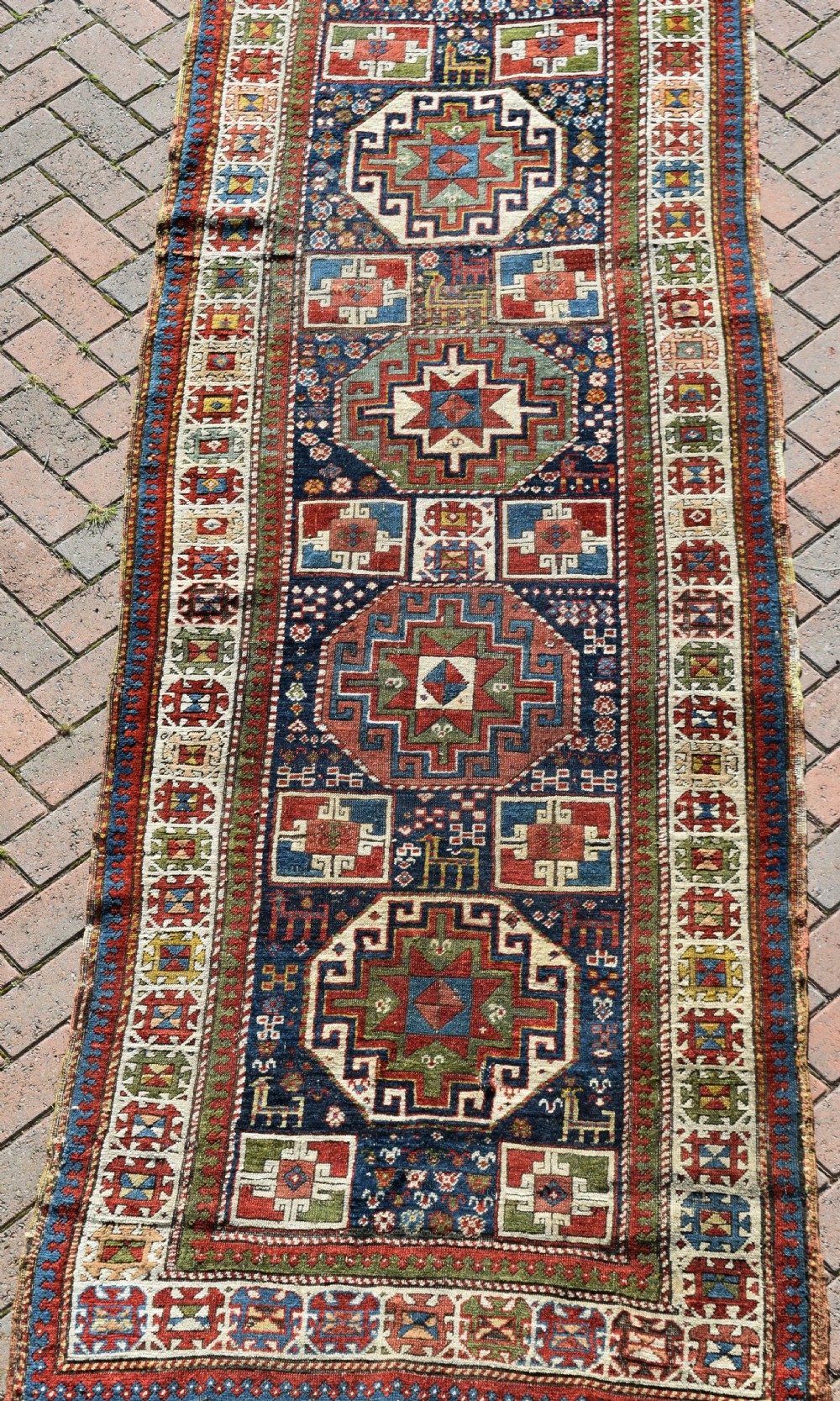 Antique Caucasian Shirvan long rug 304x102cm View VI