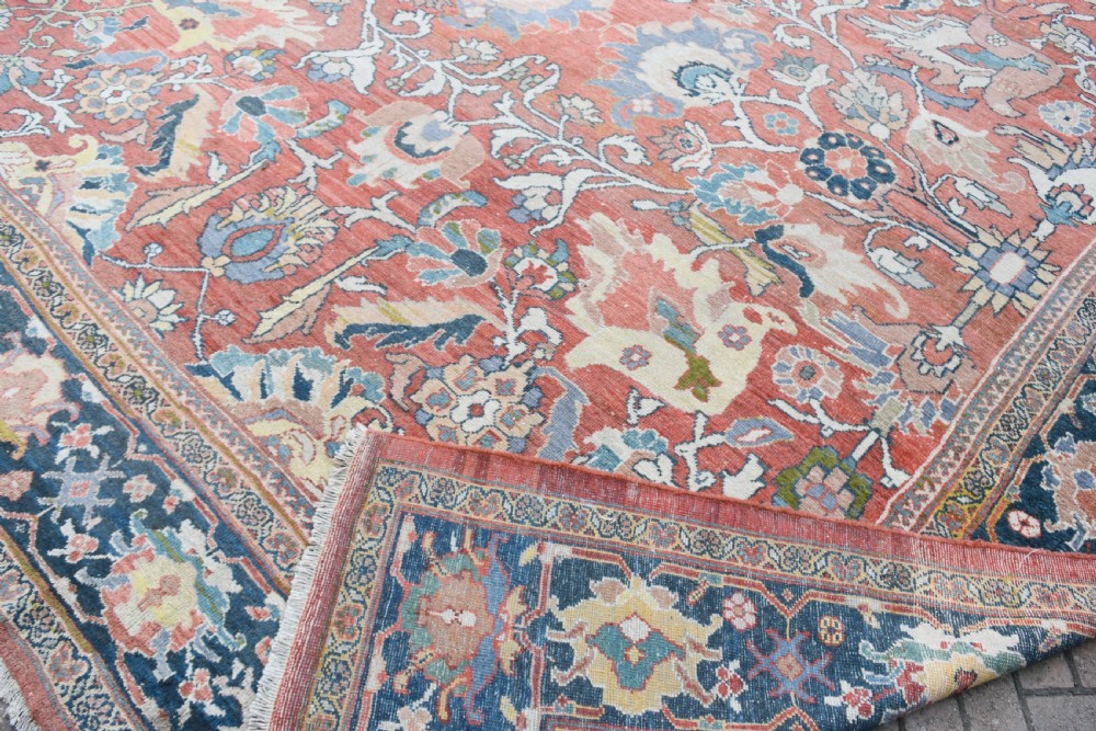 very large antique Ziegler carpet 545x403cm View X