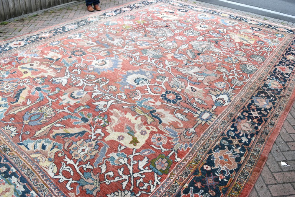 very large antique Ziegler carpet 545x403cm View XII