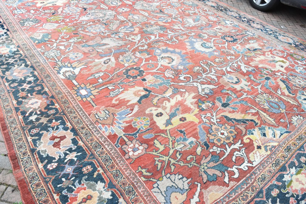 very large antique Ziegler carpet 545x403cm View XIV