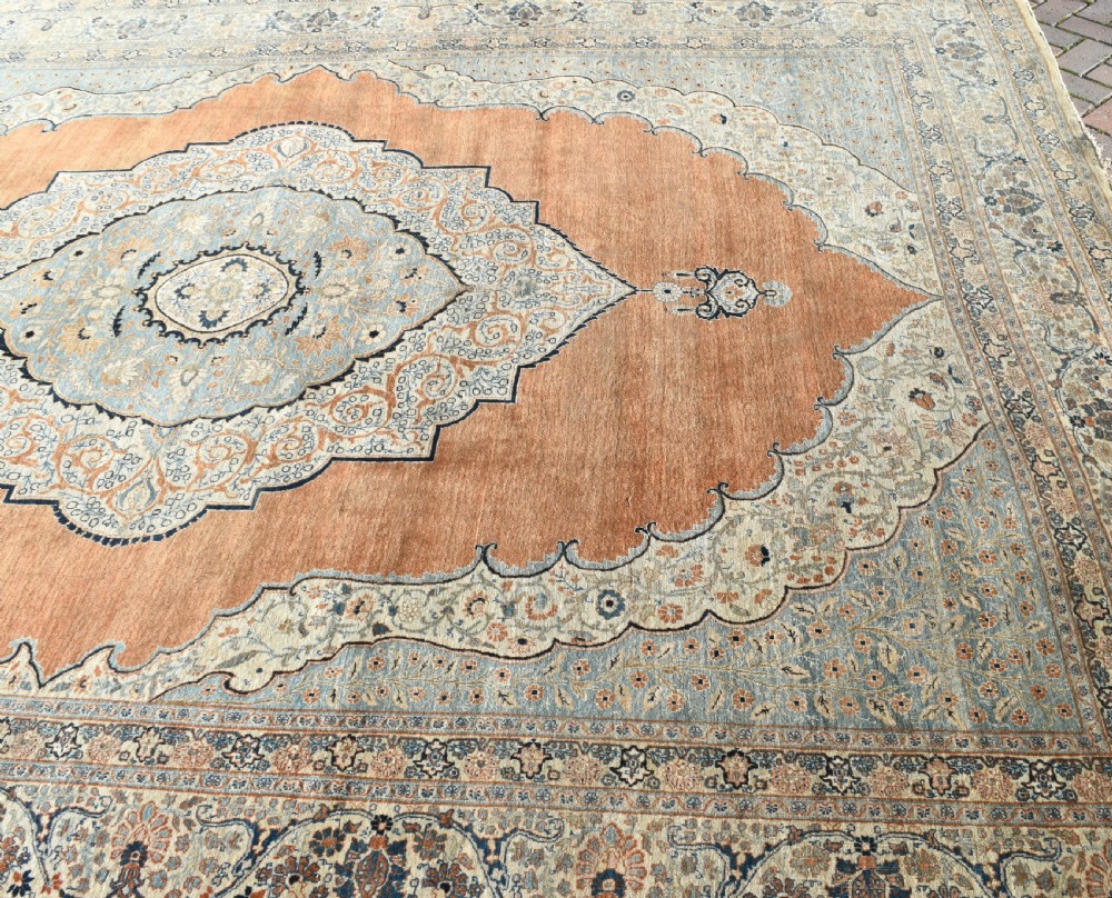 Very Fine antique Haji Jalili Tabriz carpet 380x287cm View VI