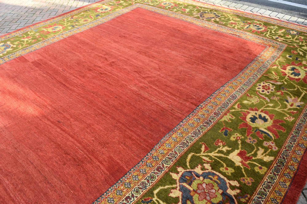 Antique Sultanabad carpet of large square proptions View III