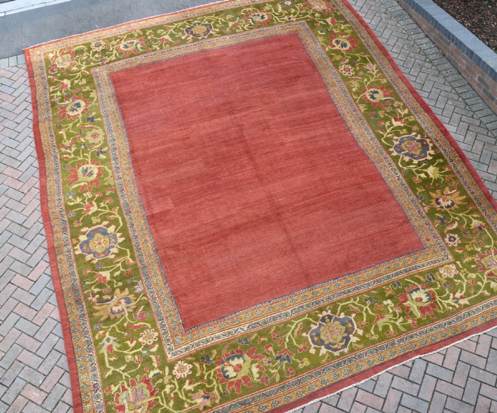 Antique Sultanabad carpet of large square proptions View V
