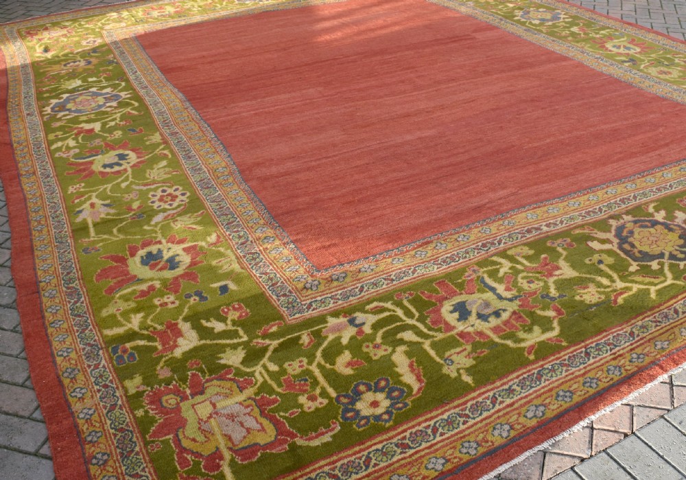 Antique Sultanabad carpet of large square proptions View VI
