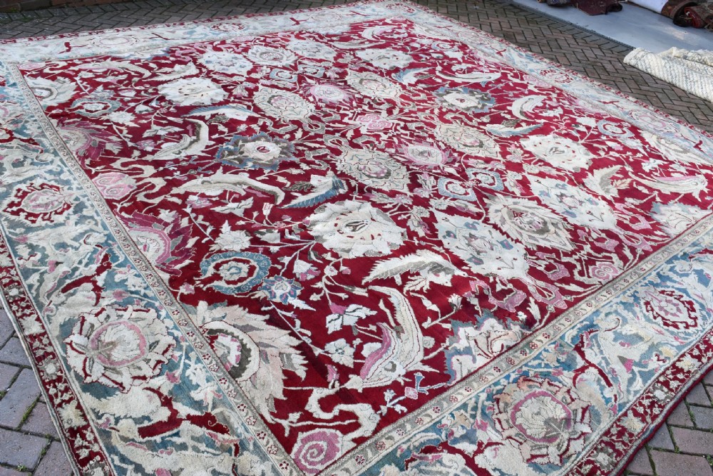 Antique Agra carpet 420x382cm