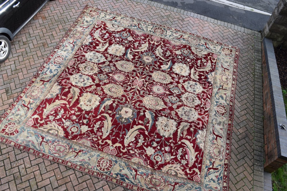 Antique Agra carpet 420x382cm View V