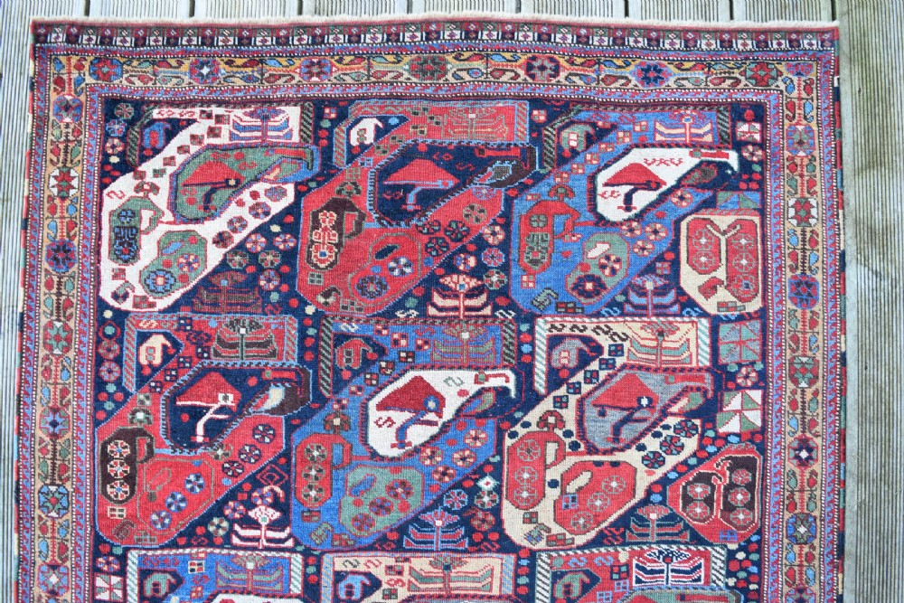 Fine antique Khamseh tribal rug 206x104cm View X