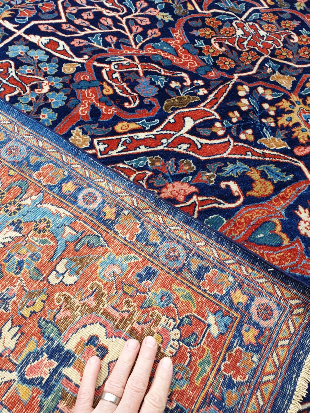 Fine antique Tabriz carpet 384x279cm View II