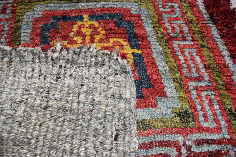 Antique Tibetan monastic seating mat 107x107cm View III