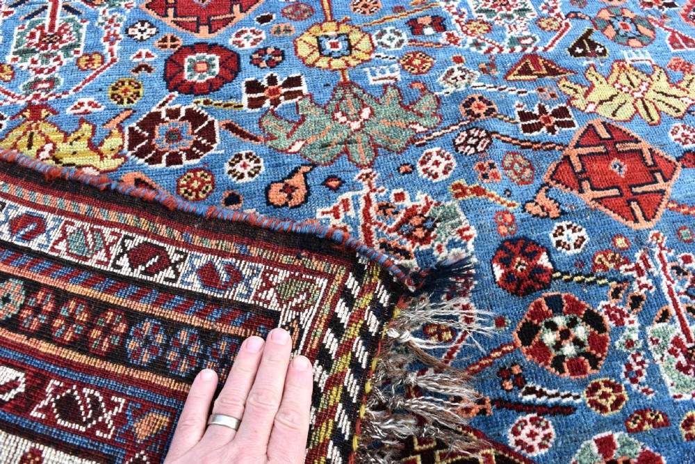 Antique qasgai tribal rug 207x131cm View VI