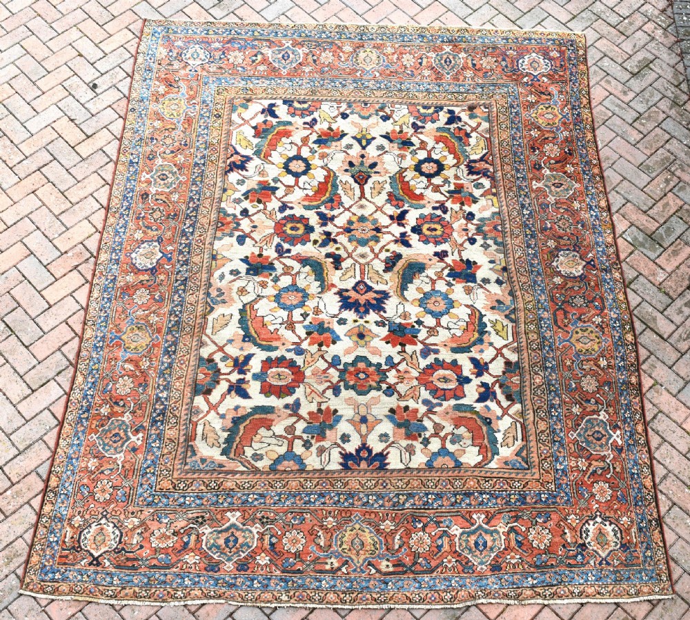 Antique Ivory ground Ferahan carpet 307x250cm View III