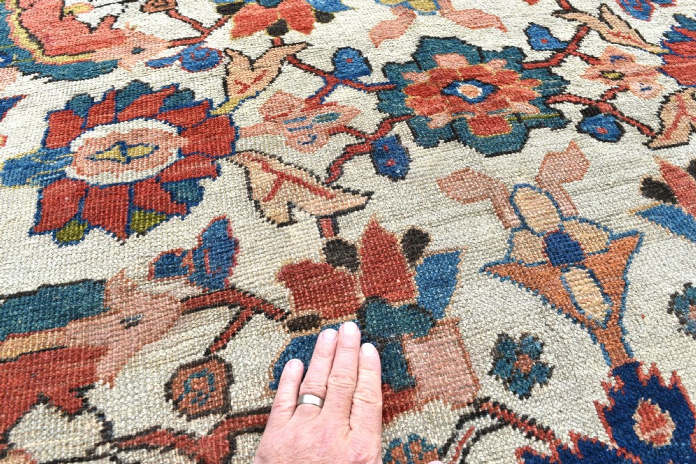 Antique Ivory ground Ferahan carpet 307x250cm View VI