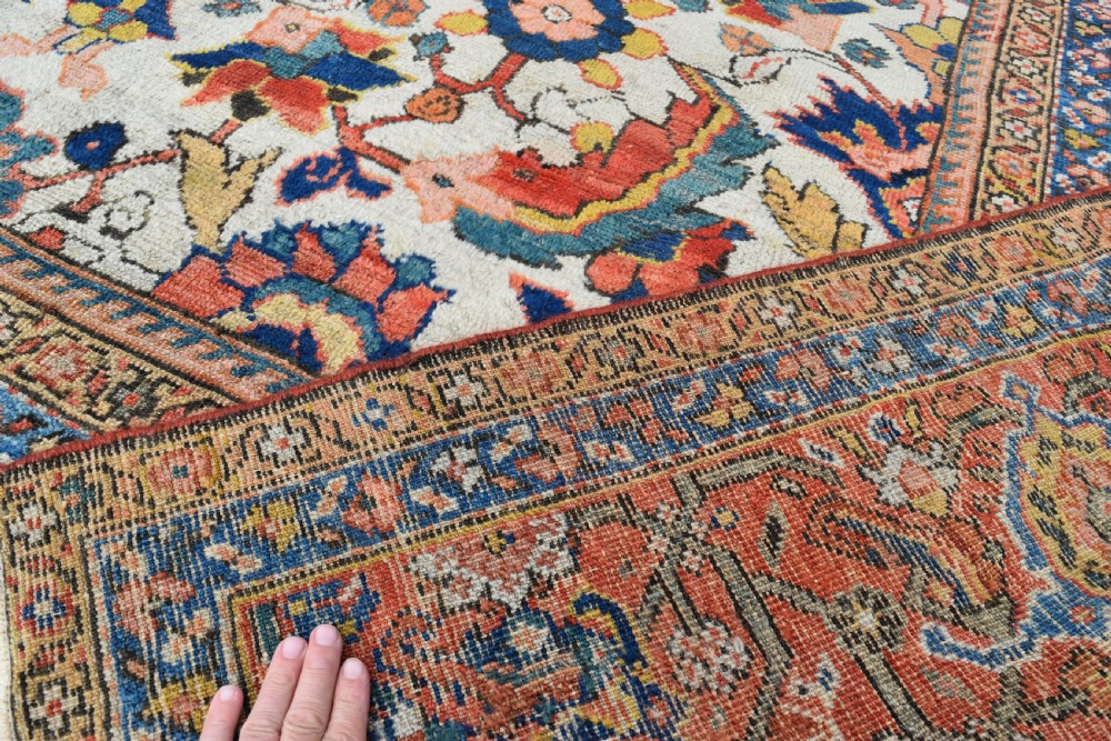 Antique Ivory ground Ferahan carpet 307x250cm View VII