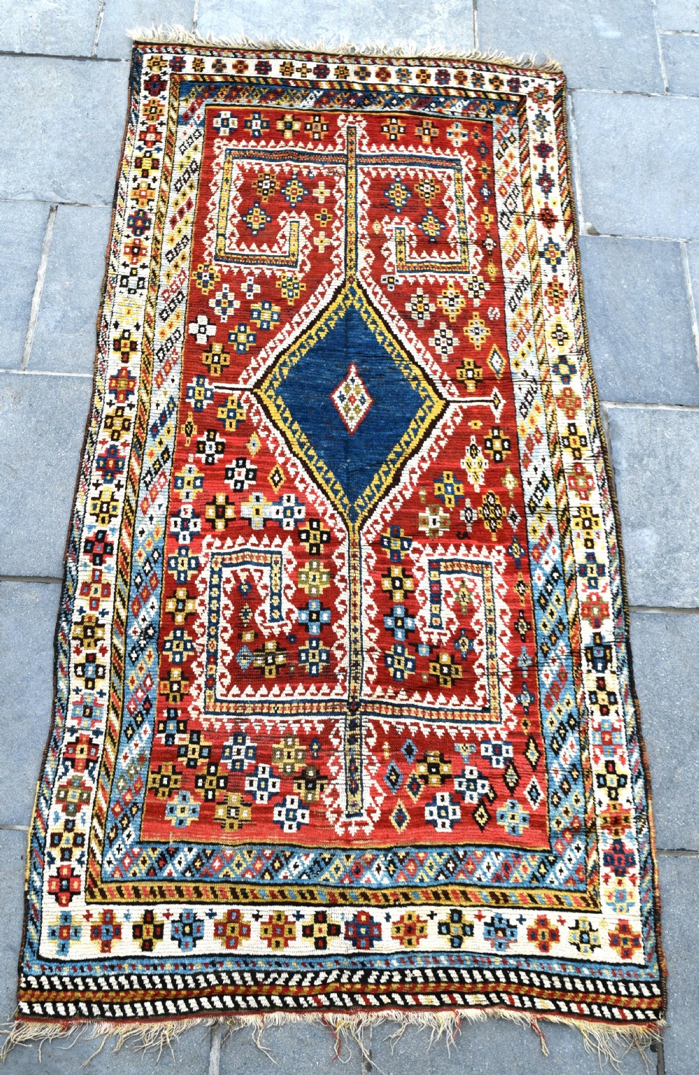 Antique Qasgai Gabbeh tribal rug 293x139