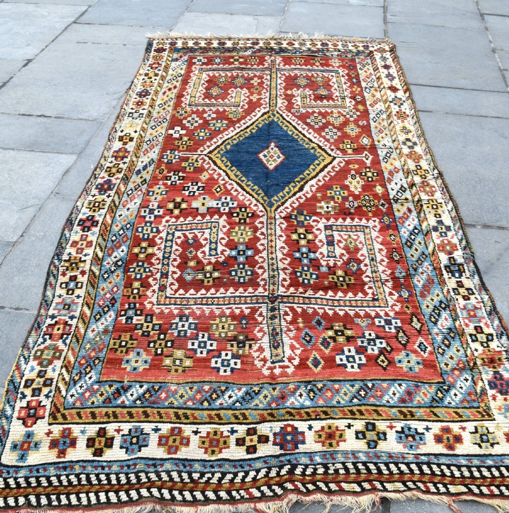 Antique Qasgai Gabbeh tribal rug 293x139 View V