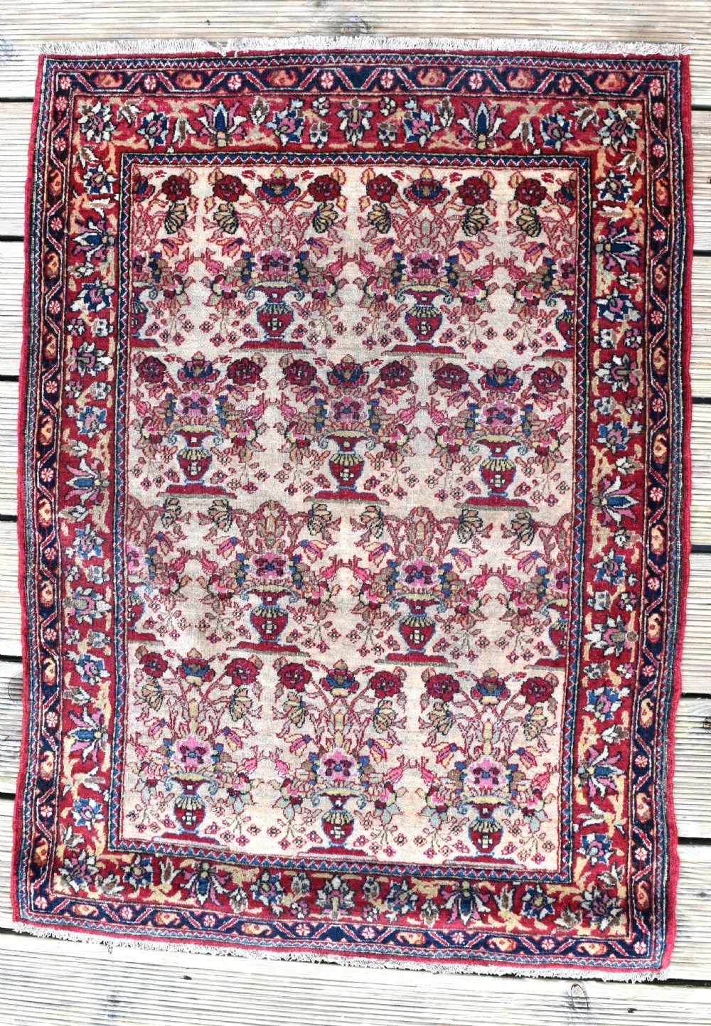 Isfahan rug (one of a pair) 85x76 cm