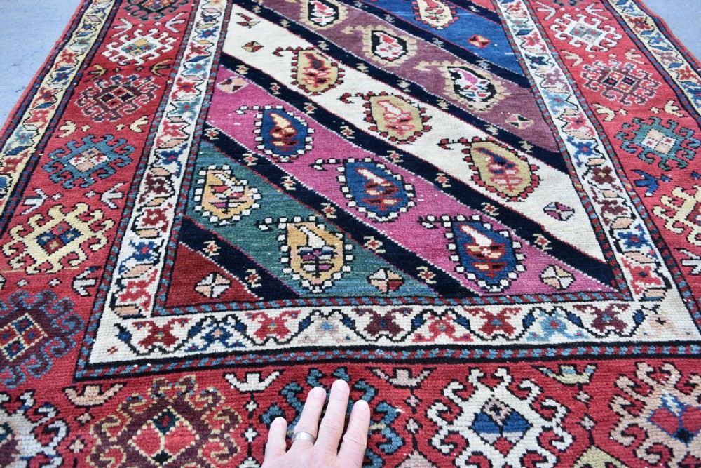 Antique Caucasian Genge long rug 306x110 View II
