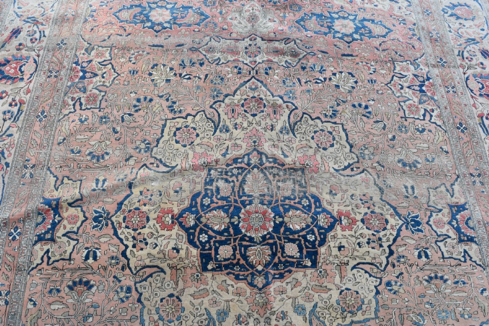 Antique Moteshem Kashan carpet 313x231 cm View X