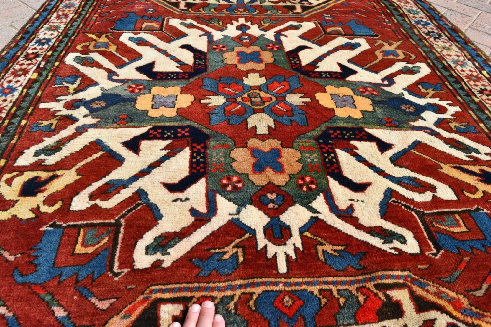 Antique Eagle Kazak rug  209x134Cm View V