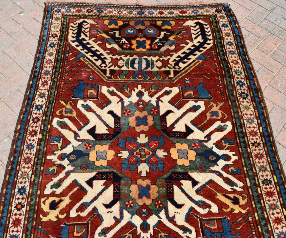 Antique Eagle Kazak rug  209x134Cm View XII