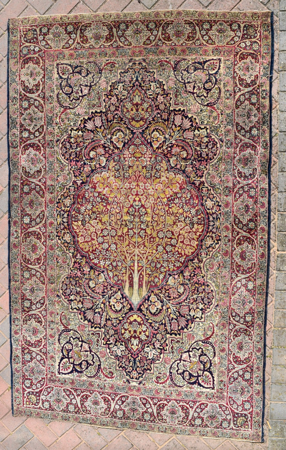 Antique Lavar Kirman rug 219x149 cm