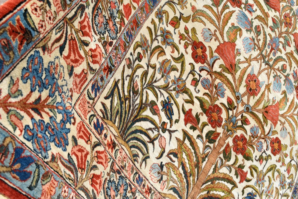 Beautiful old Qum carpet 309x220 cm View V